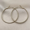 Oro Laminado Large Hoop, Gold Filled Style Diamond Cutting Finish, Golden Finish, 02.213.0904.50