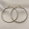 Oro Laminado Large Hoop, Gold Filled Style Diamond Cutting Finish, Golden Finish, 02.213.0904.50