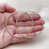 Oro Laminado Large Hoop, Gold Filled Style Diamond Cutting Finish, Golden Finish, 02.213.0904.60