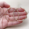 Oro Laminado Large Hoop, Gold Filled Style Diamond Cutting Finish, Golden Finish, 02.213.0905.50