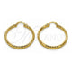 Oro Laminado Medium Hoop, Gold Filled Style Hollow Design, Diamond Cutting Finish, Golden Finish, 02.213.0906.40