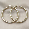 Oro Laminado Medium Hoop, Gold Filled Style Hollow Design, Diamond Cutting Finish, Golden Finish, 02.213.0754.60