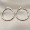 Oro Laminado Medium Hoop, Gold Filled Style Hollow Design, Diamond Cutting Finish, Golden Finish, 02.213.0247.1.40