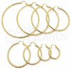 Oro Laminado Medium Hoop, Gold Filled Style Hollow Design, Diamond Cutting Finish, Golden Finish, 02.213.0909.40