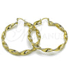 Oro Laminado Large Hoop, Gold Filled Style and Hollow Polished, Golden Finish, 02.213.0910.50