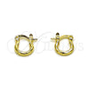Oro Laminado Small Hoop, Gold Filled Style Diamond Cutting Finish, Golden Finish, 02.170.0523.1.10