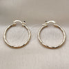 Oro Laminado Medium Hoop, Gold Filled Style Diamond Cutting Finish, Golden Finish, 02.170.0523.1.30
