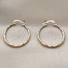 Oro Laminado Medium Hoop, Gold Filled Style Diamond Cutting Finish, Golden Finish, 02.170.0523.1.30