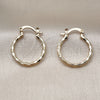 Oro Laminado Small Hoop, Gold Filled Style Diamond Cutting Finish, Golden Finish, 02.168.0037.20
