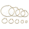 Oro Laminado Small Hoop, Gold Filled Style Diamond Cutting Finish, Golden Finish, 02.168.0037.20