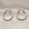 Oro Laminado Small Hoop, Gold Filled Style Diamond Cutting Finish, Golden Finish, 02.170.0573.20