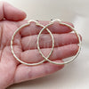 Oro Laminado Large Hoop, Gold Filled Style Diamond Cutting Finish, Golden Finish, 02.170.0573.50