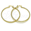 Oro Laminado Large Hoop, Gold Filled Style Diamond Cutting Finish, Golden Finish, 02.170.0573.50