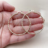 Oro Laminado Large Hoop, Gold Filled Style Diamond Cutting Finish, Golden Finish, 5.136.028.50