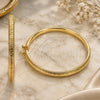Oro Laminado Extra Large Hoop, Gold Filled Style Greek Key and Hollow Design, Polished, Golden Finish, 02.170.0588.70