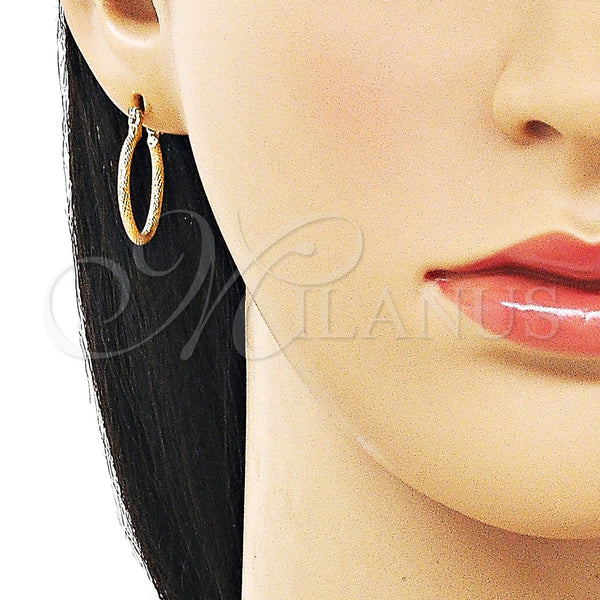 Gold Filled Hoop Earrings — Small Hoop Matte 02. — alternate product view — SKU 163265 | Oro Laminado aretes de aro — aro pequeño Matte 02. — SKU 163265