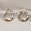 Oro Laminado Small Hoop, Gold Filled Style Polished, Golden Finish, 02.170.0594.20