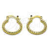 Oro Laminado Small Hoop, Gold Filled Style Diamond Cutting Finish, Golden Finish, 02.170.0544.20