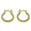 Oro Laminado Small Hoop, Gold Filled Style Diamond Cutting Finish, Golden Finish, 02.170.0544.20