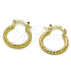 Oro Laminado Small Hoop, Gold Filled Style Diamond Cutting Finish, Golden Finish, 02.170.0544.20