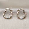 Oro Laminado Small Hoop, Gold Filled Style Diamond Cutting Finish, Tricolor, 02.170.0544.1.20