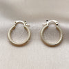 Oro Laminado Small Hoop, Gold Filled Style Matte Finish, Golden Finish, 02.170.0595.20