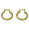 Oro Laminado Small Hoop, Gold Filled Style Matte Finish, Golden Finish, 02.170.0595.20