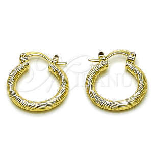 Gold Filled Hoop Earrings — Small Hoop Diamond Cutting 02. — main product view — SKU 163273 | Oro Laminado aretes de aro — aro pequeño Diamond Cutting 02. — SKU 163273