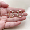 Oro Laminado Small Hoop, Gold Filled Style Matte Finish, Golden Finish, 02.170.0596.20