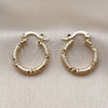 Oro Laminado Small Hoop, Gold Filled Style Matte Finish, Golden Finish, 02.170.0596.20