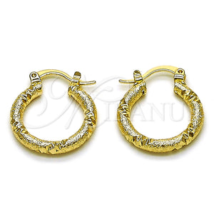 Gold Filled Hoop Earrings — Small Hoop Matte 02. — main product view — SKU 163274 | Oro Laminado aretes de aro — aro pequeño Matte 02. — SKU 163274