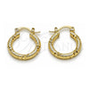 Oro Laminado Small Hoop, Gold Filled Style Matte Finish, Golden Finish, 02.170.0596.20