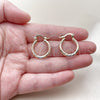 Oro Laminado Small Hoop, Gold Filled Style Diamond Cutting Finish, Tricolor, 02.170.0598.1.20