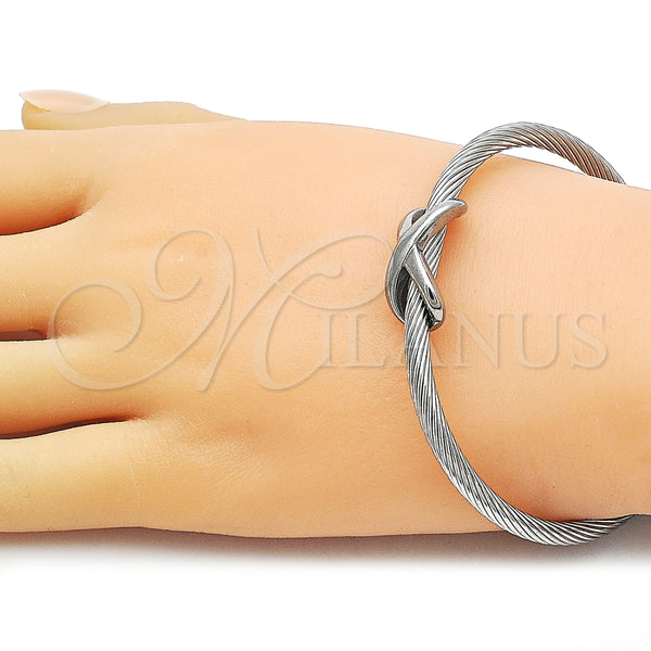 Stainless Steel Jewelry — Individual Bangle Infinite Design Polished 07. 04 MM — alternate product view — SKU 163284 | Acero Inoxidable joyería — Individual Bangle Infinite diseño pulido 07. 04 MM — SKU 163284