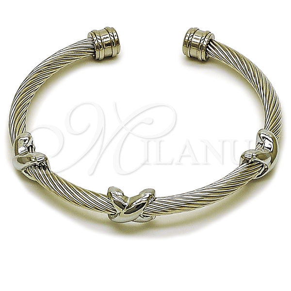 Stainless Steel Individual Bangle, Infinite Design, Polished, Steel Finish, 07.138.0020