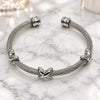 Stainless Steel Individual Bangle, Infinite Design, Polished, Steel Finish, 07.138.0020 (04 MM Thickness, One size fits all)