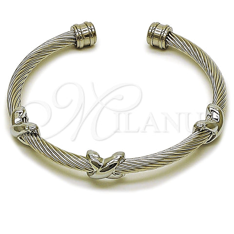 Stainless Steel Individual Bangle, Infinite Design, Polished, Steel Finish, 07.138.0020 (04 MM Thickness, One size fits all)
