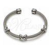 Stainless Steel Individual Bangle, Infinite Design, Polished, Steel Finish, 07.138.0020 (04 MM Thickness, One size fits all)
