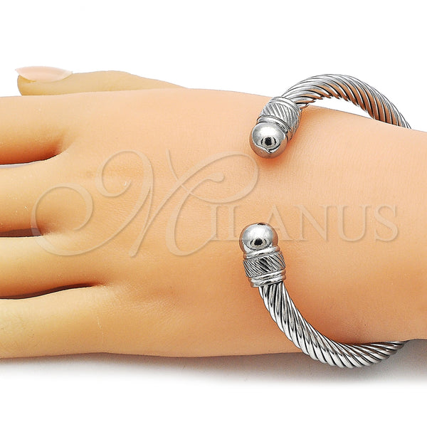 Stainless Steel Jewelry — Individual Bangle Twist Design Polished 07. 07 MM — alternate product view — SKU 163288 | Acero Inoxidable joyería — Individual Bangle Twist diseño pulido 07. 07 MM — SKU 163288