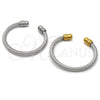 Stainless Steel Individual Bangle, Twist Design, Polished, Steel Finish, 07.138.0014.1 (07 MM Thickness, One size fits all)