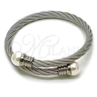 Stainless Steel Twist and Ball Bangle 07.138.0021 for wholesale, main product view