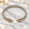 Stainless Steel Individual Bangle, Twist Design, Polished, Steel Finish, 07.138.0025 (Thickness, One size fits all)