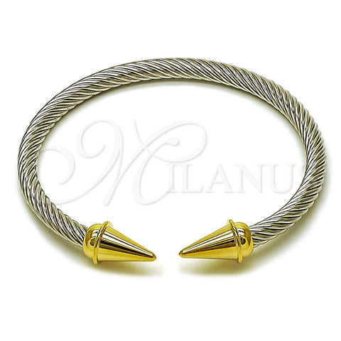 Stainless Steel Individual Bangle, Polished, Two Tone, 07.138.0025.1