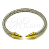 Stainless Steel Individual Bangle, Polished, Two Tone, 07.138.0025.1