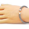 Stainless Steel Individual Bangle, Twist Design, Polished, Steel Finish, 07.138.0027 (Thickness, One size fits all)