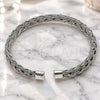 Stainless Steel Individual Bangle, Twist Design, Polished, Steel Finish, 07.138.0027 (Thickness, One size fits all)