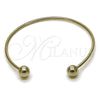 Stainless Steel Individual Bangle, Ball Design, Polished, Steel Finish, 07.138.0031