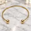 Stainless Steel Individual Bangle, Ball Design, Polished, Steel Finish, 07.138.0031 (02 MM Thickness, One size fits all)