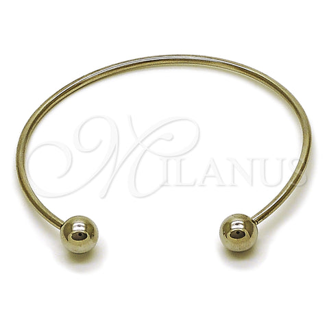 Stainless Steel Individual Bangle, Ball Design, Polished, Steel Finish, 07.138.0031 (02 MM Thickness, One size fits all)