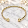 Stainless Steel Individual Bangle, Ball and Hollow Design, Polished, Steel Finish, 07.138.0033 (03 MM Thickness, One size fits all)